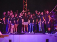 Blake High School choir singing backup on I Want To Know What Love Is