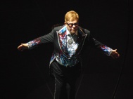 Elton John pounded out his hits and rarities during his extravagant, extremely sold out Farewell Yellow Brick Road stop in Tampa.